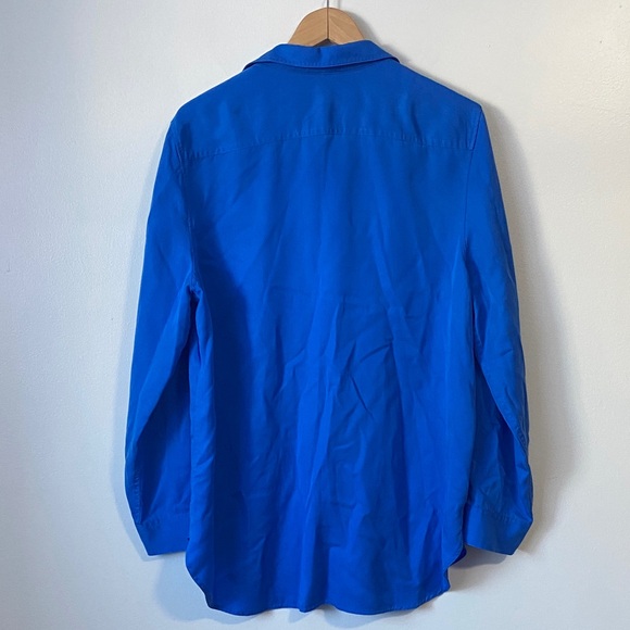 Aritzia Babaton Utility Shirt Vibrant Blue long sleeve button front size Large - Picture 7 of 13